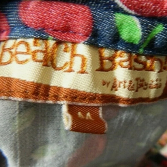 Beach Bash Girls Cherry Print Denim Dress - Picture 4 of 4